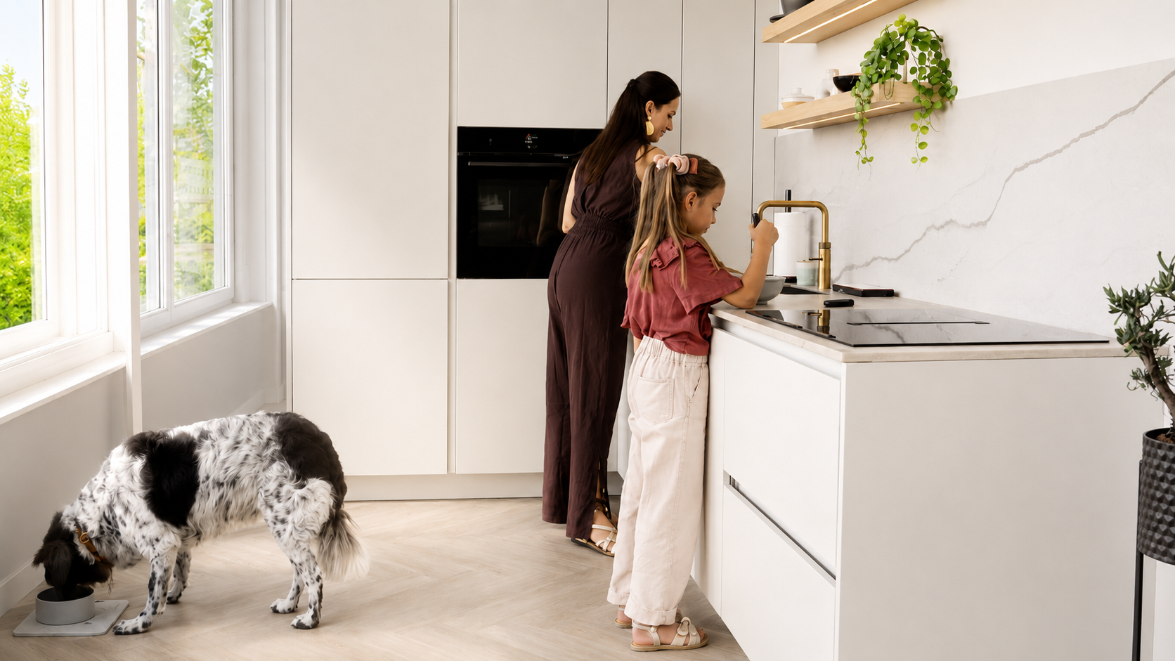 Kranis-producten in gebruik in een thuiskeuken
